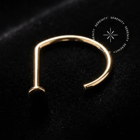 OR107 - Argola D-Ring Lisa - Ouro 18k Maciço
