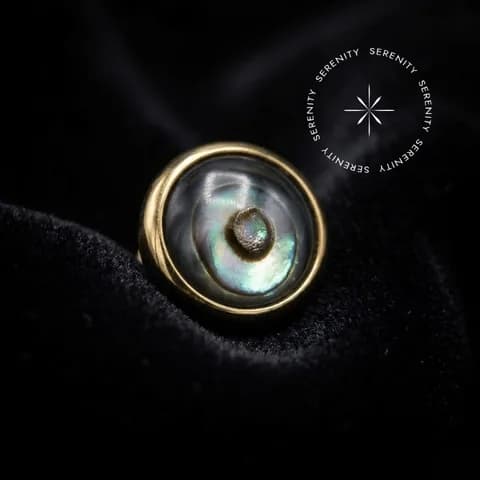 TN1334 - Topo Abalone Microdermal 1.6mm - Titânio Revestido de Ouro 18k