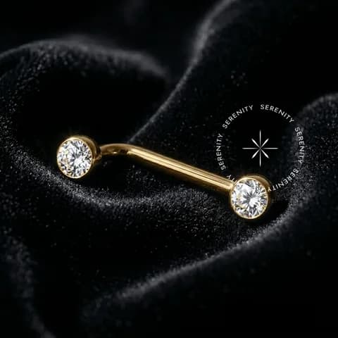 TN1424 - Joia Íntima Christina com Zircônia Premium - Titânio Revestido de Ouro 18k