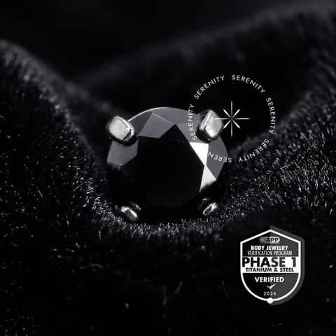 TT11 - Topo Zircônia Black Prongset Push Pin - Titânio Mill® ASTM F136