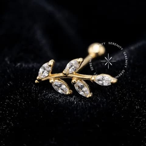 OR100 - Microbell 5 Pétalas - Ouro 18K Maciço
