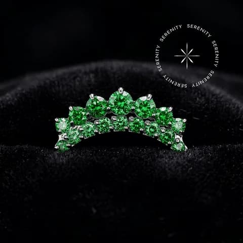 TN1264 - Topo Cluster Tiara Cravejado - Titânio Grau Implante (ASTM F136)