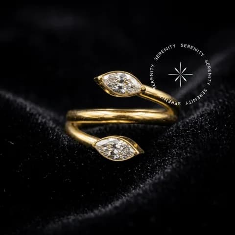 TN312 - Argola Clicker Navete Dupla - Titânio Revestido de Ouro 18k