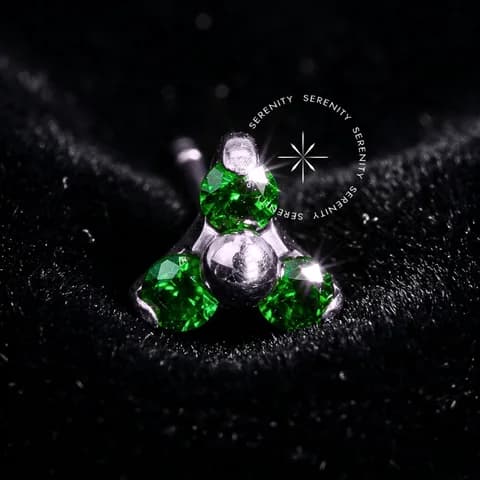 TN1081/TN330 - Topo Piercing Trinity Push Pin Zircônias - Titânio Grau Implante