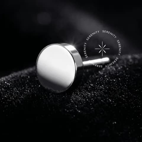 TN800 - Topo Disco Liso Push Pin - Titânio Grau Implante (ASTM F136)
