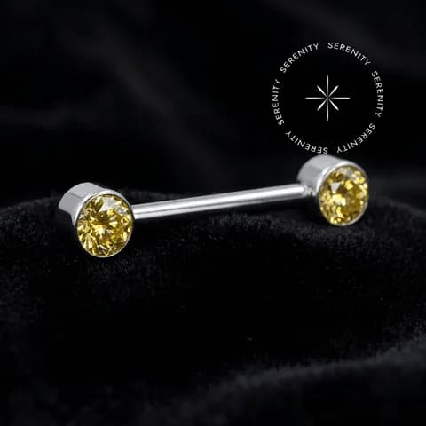 TN2254 - Nipple CZ Flat Push Pin Unilateral - Titânio Grau Implante (ASTM F136)