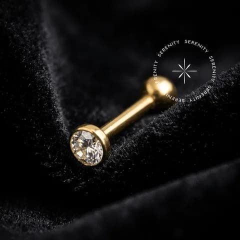 OR82 - Microbell Fino Australiano Cravejado - Ouro 18K Maciço