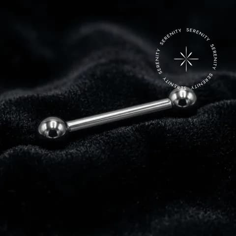TN1137 - Barbell Reto Alargador 3.0mm - Titânio Grau Implante (ASTM F136)