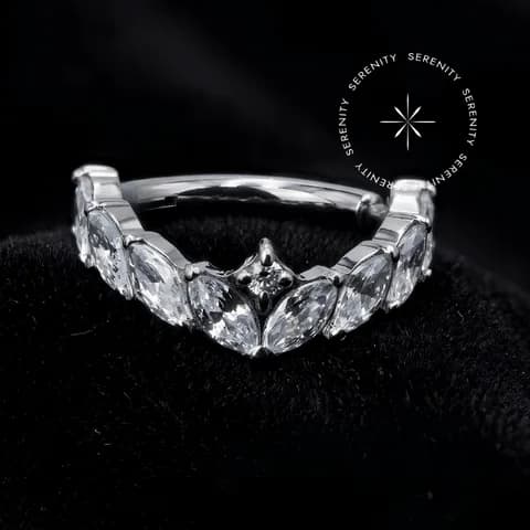 TN2338 - Argola Segmento Coroa Marquise - Titânio Grau Implante (ASTM F136)