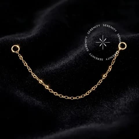 TN2282 - Corrente Fina 0.5mm - Titânio Revestido de Ouro 18k