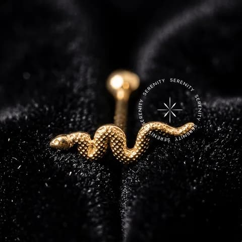 OR18 Microbell Reto Cobra Ouro 18K