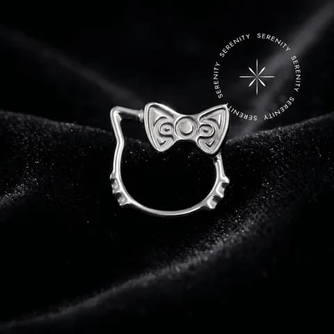 TN1825 - Topo Hello Kitty - Titânio Grau Implante (ASTM F136)