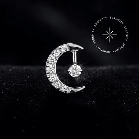 TN885 - Topo Lua Cravejada - Titânio Grau Implante (ASTM F136)