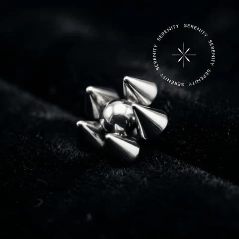 TN1828 - Topo Flor Spike - Titânio Grau Implante (ASTM F136)