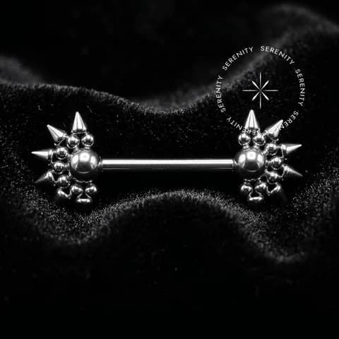 TN1318 - Nipple Spikes e Esferas - Titânio Grau Implante