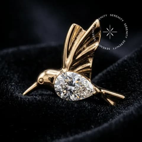 PVD 944 - Topo Tríade - Titânio Revestido de Ouro 18k