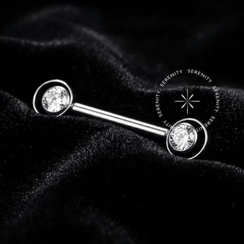 TN875 - Nipple Saturno Push Pin - Titânio Grau Implante