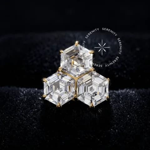 TN2135 - Topo Colmeia Zircônia - Titânio Revestido de Ouro 18k