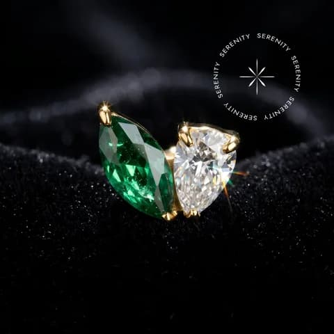 TN2302 - TOPO NAVETE E GOTA - TITÂNIO REVESTIDO DE OURO 18K