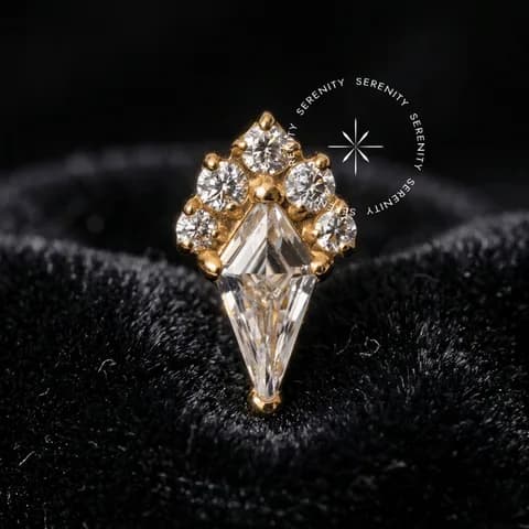 TN1891 - Topo Indiano - Titânio Revestido de Ouro 18k