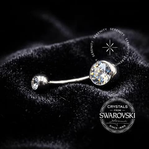 TS09 - Piercing Umbigo Navel Swarovski - Titânio Grau Implante (ASTM F136)