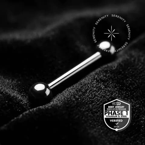 TT04 - Barbell Reto Rosca Interna 1.6mm - Titânio Mill® ASTM F136
