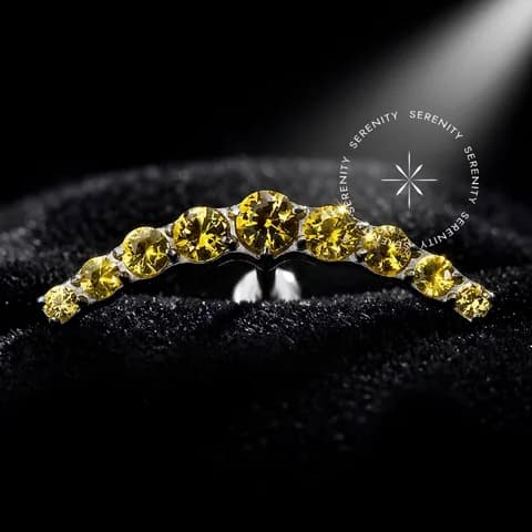 TN2182 - Topo Cluster Amarelo Push Pin - Titânio Grau Implante (ASTM F136)