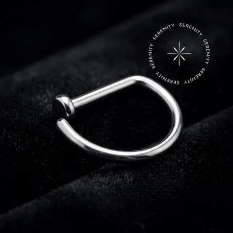 TN56 - Argola D-Ring Anatômica - Titânio Grau Implante (ASTM F136)