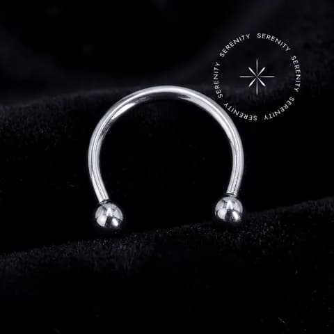 TN2256 - Piercing Ferradura Push Pin - Titânio Grau Implante (ASTM F136)