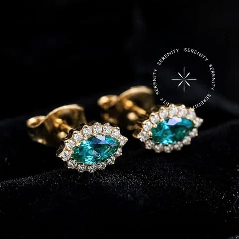 TN2132 - Brinco Marquise - Titânio Revestido de Ouro 18k