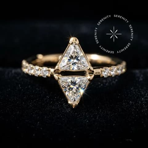 TN 227 - Argola Clicker Triângulos Cravejada - Titânio Revestido de Ouro 18k