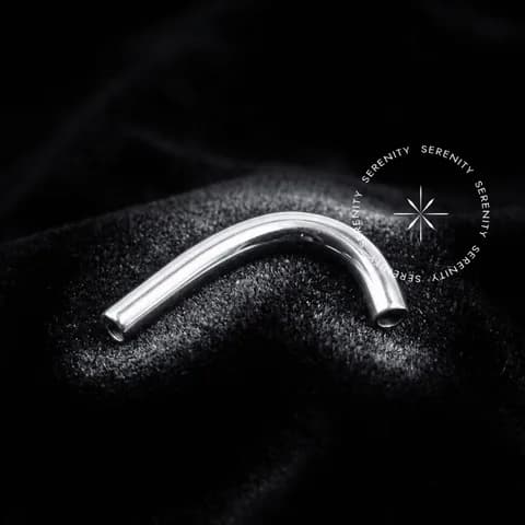 TN123 - Piercing Montável de umbigo: Haste J-Bar - Titânio F136 Grau Implante
