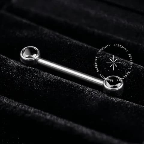 TN1123 - Nipple Ônix Push Pin Cultivada em Laboratório - Titânio Grau Implante
