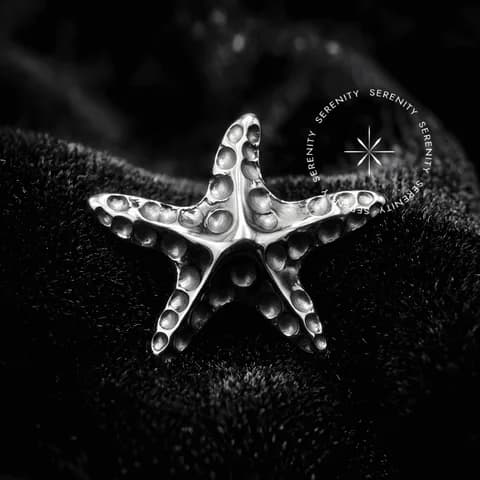 TN2156 - Topo Estrela do Mar Push Pin - Titânio Grau Implante (ASTM F136)