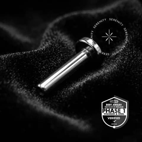 TT-LABRET - Haste Labret Rosca Interna Disco Titânio Mill® - Titânio Grau Implante (ASTM F136)