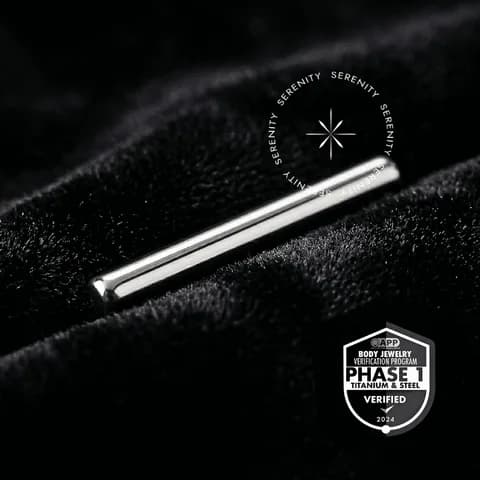 TT34 - Barra Barbell 1.6mm Push Pin (Sem Esfera) - Titânio Mill®