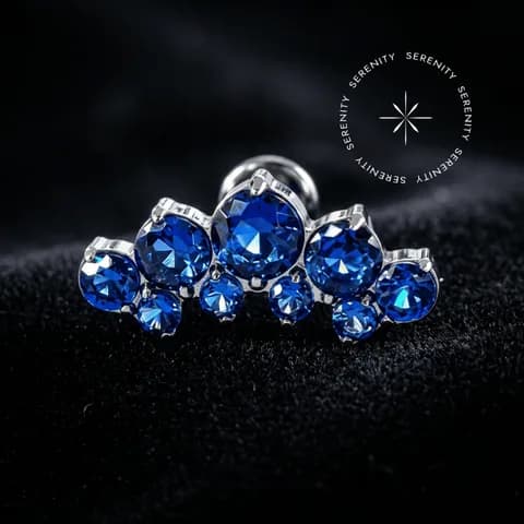 TN 658 - Topo Cluster Zircônia Azul Royal - Titânio Grau Implante (ASTM F136)
