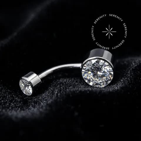 TN92 - Piercing Umbigo Navel Cores Flat - Titânio Grau Implante (ASTM F136)