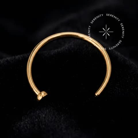 TN2427 - Argola Open Ring - Titânio Revestido de Ouro 18k