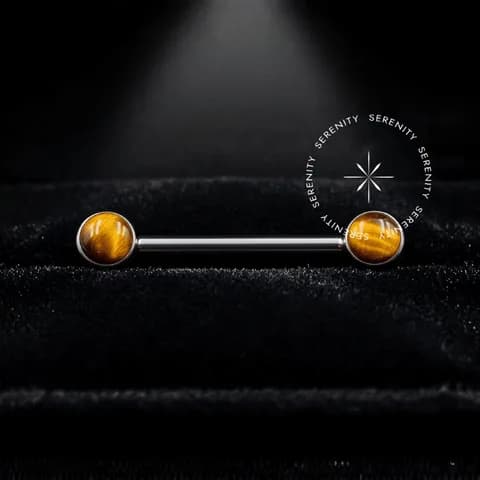 TN1124 - Nipple Olho de Tigre Push Pin - Titânio Grau Implante