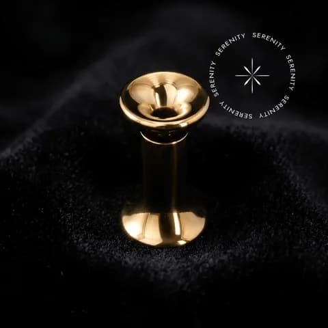 TN2418 - Alargador Rosca Interna 3mm - Titânio Revestido de Ouro 18k