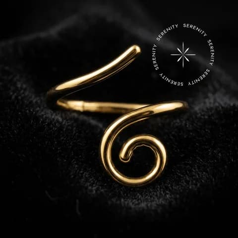 TN2073 - Segmento Espiral Bridge - Titânio Revestido de Ouro 18k