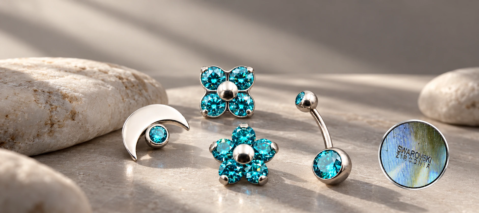 Coleção Swarovski da Serenity Piercings
