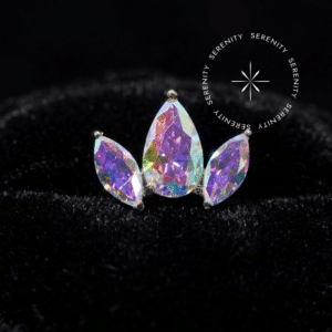 Piercing Topo Galho de Folhas em Titânio