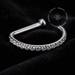 Piercing de Nariz D-Ring em Titânio