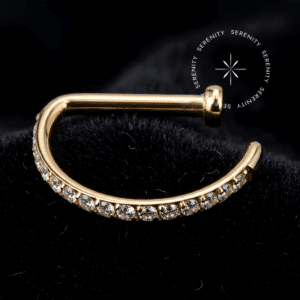 Piercing de Nariz D-Ring em Titânio