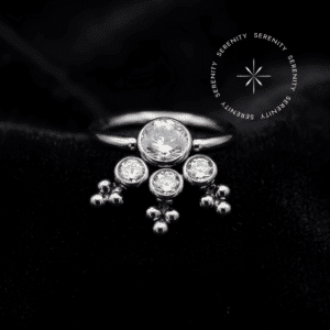 Piercing Argola Captive Cravejado em Titânio