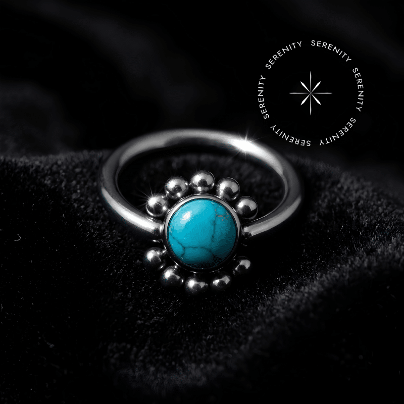 Piercing Argola Captive Cravejado em Titânio