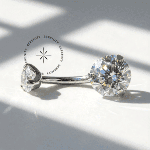 Piercing de Umbigo Zircônia Cravada Titânio F136 Cores Rosca Interna Serenity Piercings