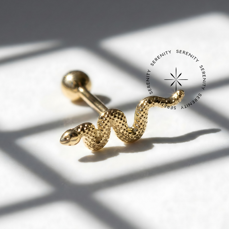 OR18 Microbell Reto Cobra Ouro 18K